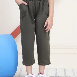MINI & MING Girls Relaxed Low-Rise Easy Wash Pleated Trousers-picture-51