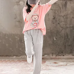 INCLUD Girls Graphic Printed T-shirt with Trousers-picture-22