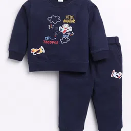 Dollar Infants Boys Embroidered Fleece Sweatshirt With Joggers-image-0