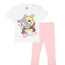 Wear Your Mind Infants Girls Printed T-shirt with Trousers-picture-24