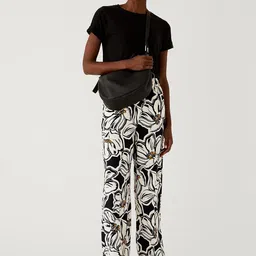 Marks & Spencer Women Floral Printed High-Rise Parallel Trousers-picture-18