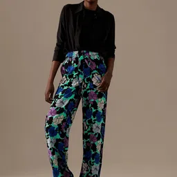 Marks & Spencer Women Floral Printed High-Rise Trousers-picture-28