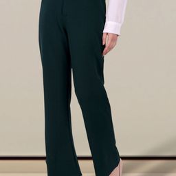 FITHUB Women Regular Fit High-Rise Cotton Bootcut Trousers-picture-16