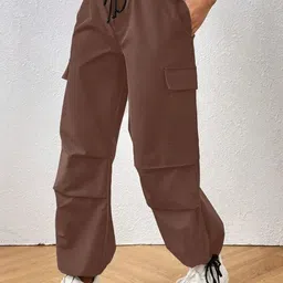 BROADSTAR Women Loose Fit Parachute Trousers-picture-16