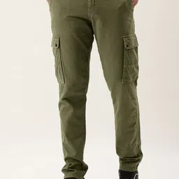 IVOC Men Slim Fit Pure Cotton Cargos Trousers-picture-15