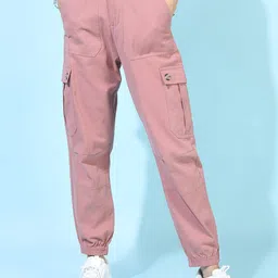 Tokyo Talkies Women Rose Tapered Fit Joggers Trousers-picture-24