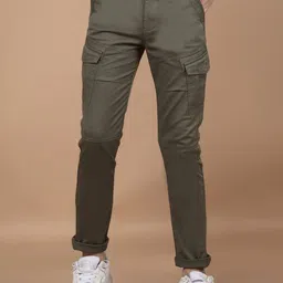Crimsoune Club Boys Smart Slim Fit Cargos Trousers-picture-22