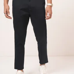 HIGHLANDER Navy Blue Men Tapered Fit Chinos Trousers-picture-34