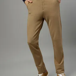 Iconic Men Mid Rise Slim Fit Pure Cotton Chinos Trousers-image-59