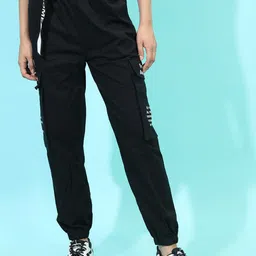 Tokyo Talkies Women Black Solid Trousers-picture-29