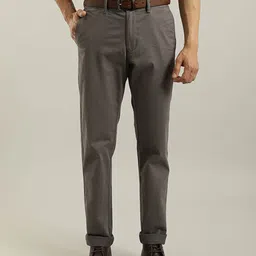 Indian Terrain Men Brooklyn Mid-Rise Slim Fit Trousers-image-35