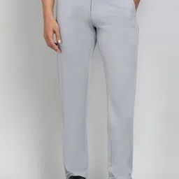 Greenfibre Men Slim Fit Mid-Rise Formal Trousers-picture-17
