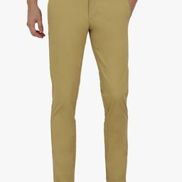 t-base Men Beige Easy Wash Chinos Trousers-picture-30