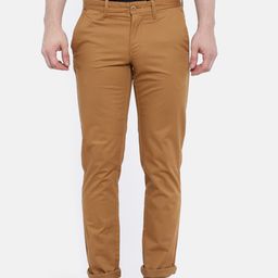 t-base Men Brown Easy Wash Chinos Trousers-picture-25