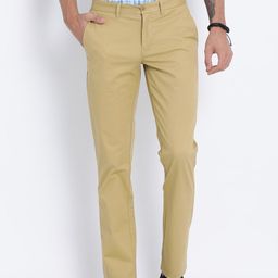 t-base Men Beige Easy Wash Chinos Trousers-picture-48