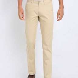 t-base Men Brown Easy Wash Chinos Trousers-picture-29