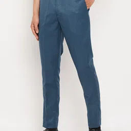 VEI SASTRE Men Mid Rise Smart Slim Fit Plain Formal Trousers-picture-39