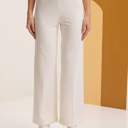 Vishudh Women Cream-Coloured Mid-Rise Trouser-picture-22