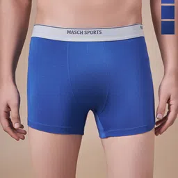 Masch Sports Pack Of 3 Antimicrobial TrunksTRK-3-SOL-ET-BLU-BLU-BLU image 1