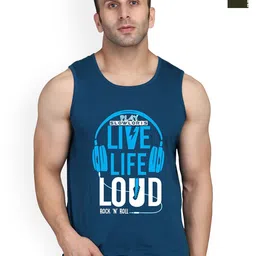 SLOWLORIS Pack Of 2 Printed Sleeveless Gym Vests SL26 COMBO (LOUD PEACOCK) (ADV OLIVE)-picture-38