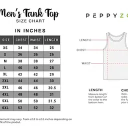 peppyzone Men's S to 5XL Graphic Printed 100% Cotton Vest - Regular Fit, Round Neck, Sleeveless image 5