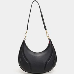Styli Black Quilted Half Moon Hobo Handbag-picture-44