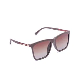 HASHTAG EYEWEAR Unisex Square Sunglasses with Polarised & UV Protected Lens TT-TR 3052 BR-picture-1