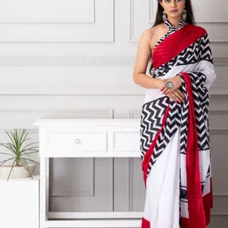 KALINI Geometric Printed Pure Cotton Saree-picture-28