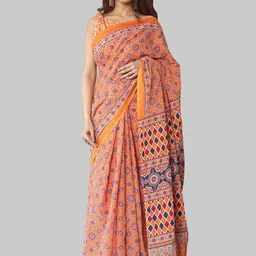 KALINI Ethnic Motifs Printed Pure Cotton Saree-picture-27