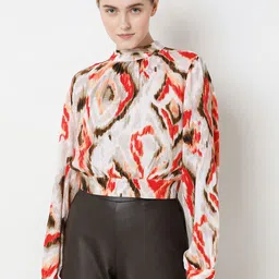 Vero Moda Women Animal Print Bell Sleeve Cinched Waist Top-picture-15