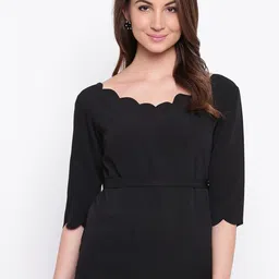 Mayra Black Cinched Waist Top image 1
