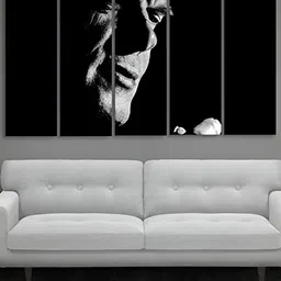 Casperme Black & Grey 5 Pieces Modern Wooden Paintings Wall Arts-picture-17