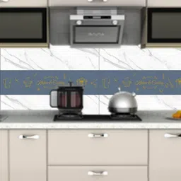 Jaamso Royals White & grey Marble Design Vinyl Oil Proof Rust Proof Kitchen Wallpaper-picture-37