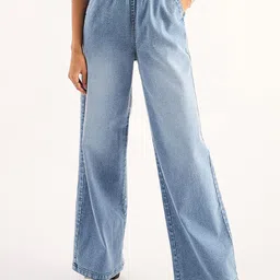 SASSAFRAS BASICS Women Clean Look Straight Fit Heavy Fade Acid Wash Stretchable Jeans-picture-36