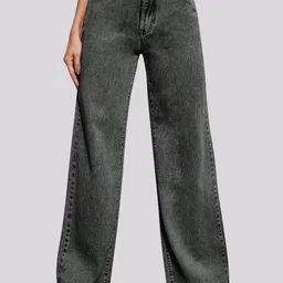 Glossia Women Comfort Straight Fit High-Rise Light Fade Acid Wash Stretchable Jeans-picture-37