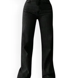 Glossia Women Comfort Straight Fit High-Rise Light Fade Acid Wash Stretchable Jeans-picture-31
