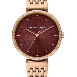 Armani Exchange Women Maroon Bracelet Style Straps Analogue Watch AX5912-picture-4