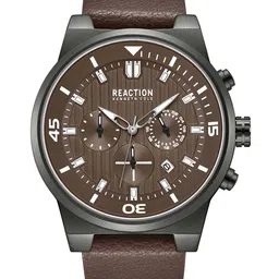 REACTION KENNETH COLE Men Chronograph Leather Strap Analogue Watch KRWGF2192704-picture-38