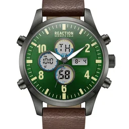 REACTION KENNETH COLE Men Leather Textured Strap Analogue Watch KRWGD2191806-image-31