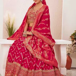 Chandbaali Embroidered Thread Work Ready to Wear Lehenga & Blouse With Dupatta-picture-11