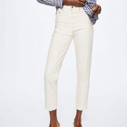 MANGO Women White Pure Cotton High-Rise Stretchable Jeans-picture-15