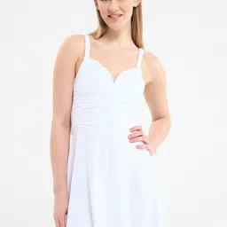 TERRANOVA Solid A-Line Dress-picture-4