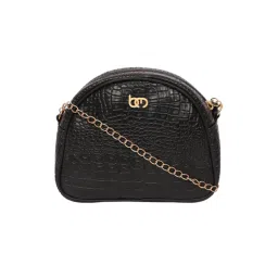 Bagsy Malone Croco Black Stylish Sling Bag-image-33