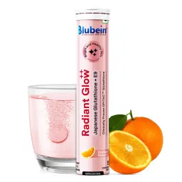 Blubein Skin Radiant Glow Drink| Japanese OPITAC GLUTATHIONE with Antioxidants for Healthy & Glowing Skin | 600mg L-Glutathione & Vitamin C for Clear Skin | Orange Flavor | 15 Effervescent Tablets-picture-13