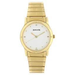 Sonata Quartz Analog White Dial Stainless Steel Strap Watch for Men-picture-29