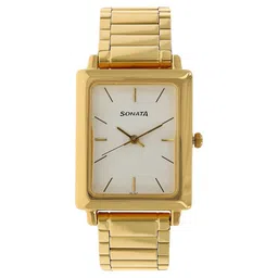 Sonata Quartz Analog White Dial Stainless Steel Strap Watch for Men-picture-24