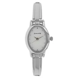 Sonata Quartz Analog White Dial Stainless Steel Strap Watch for Women-picture-10