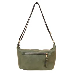 Accessorize London Womens Faux Leather Soft Casual Khaki Webbing Sling Bag-picture-33