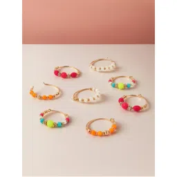 Accessorize London Women Mix Bead Hoop Earrings Set Of 4-picture-27