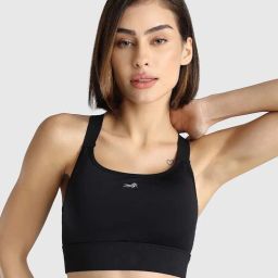 Musclemind Women Black Cross-Back Sports Bra-picture-39
